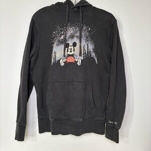 DISNEY x AE Mickey Mouse Fireworks Trees Oversized Retro Hoodie Sweatshirt XS